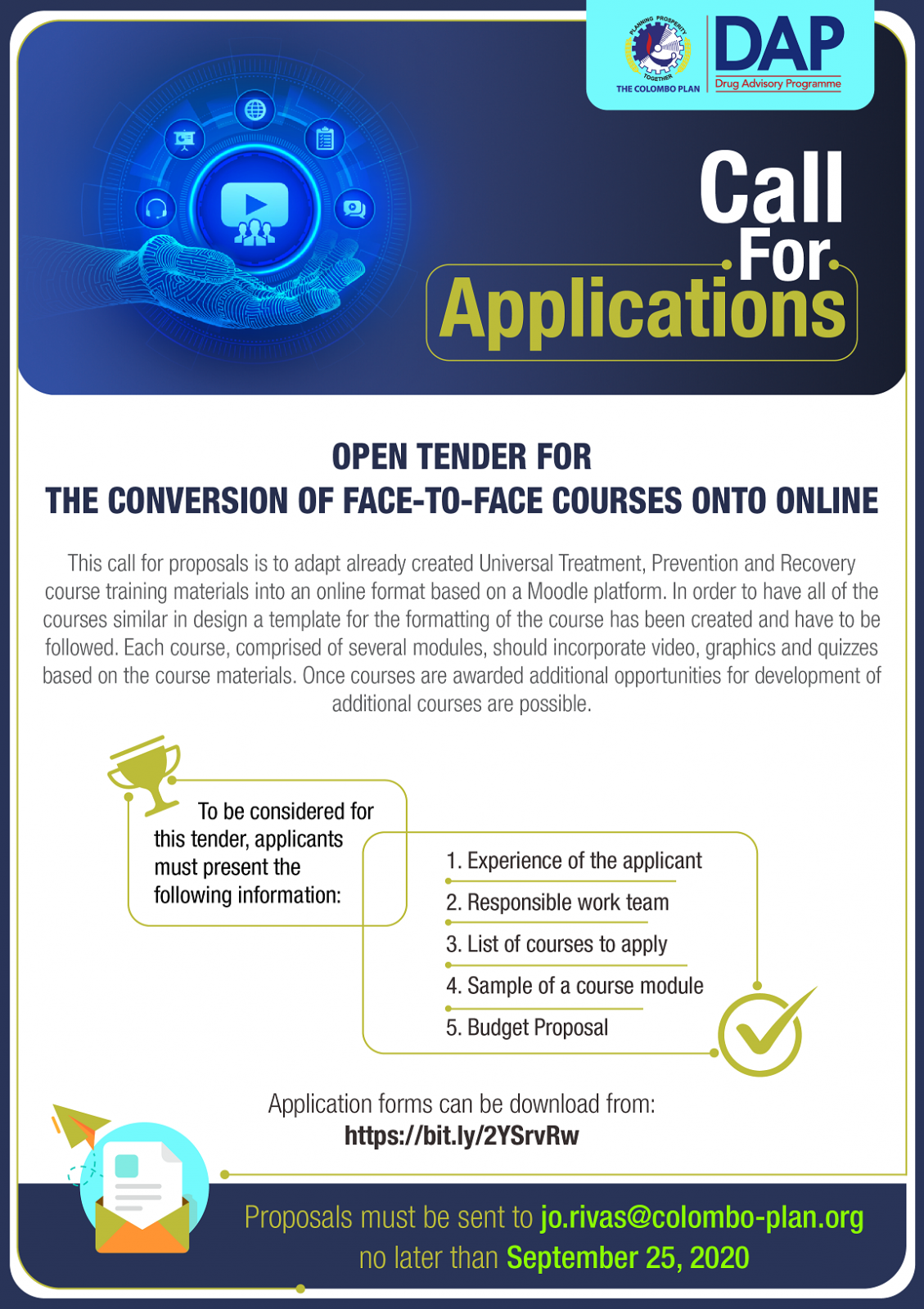 DEADLINE EXTENDED Open tender for the conversion of the UC to online